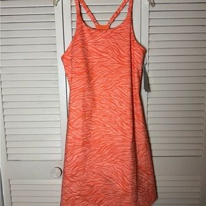 Orange Patterned Women's Dress